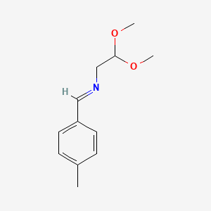 molecular formula C12H17NO2 B13762193 N-(2,2-dimethoxyethyl)-1-(4-methylphenyl)methanimine 