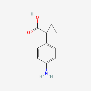 molecular formula C10H11NO2 B1376220 1-(4-Aminophenyl)cyclopropanecarboxylic acid CAS No. 854821-21-9