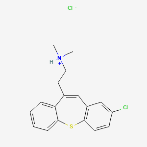 molecular formula C18H19Cl2NS B13762208 2-Chloro-N,N-dimethyldibenzo(b,f)thiepin-10-ethanamine hydrochloride CAS No. 62674-99-1