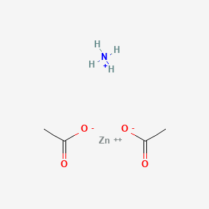 molecular formula C4H10NO4Zn+ B13762216 Zinc diacetate, ammoniate CAS No. 68213-77-4