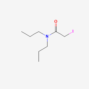 molecular formula C8H16INO B13762230 Acetamide, N,N-dipropyl-2-iodo- CAS No. 73664-45-6