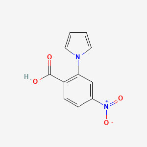 molecular formula C11H8N2O4 B13762234 4-Nitro-2-pyrrol-1-ylbenzoic acid CAS No. 66940-03-2