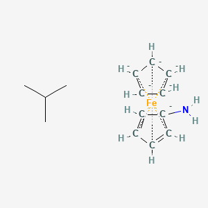 molecular formula C14H21FeN-6 B13762253 Cyclopenta-2,4-dien-1-amine;cyclopentane;iron;2-methylpropane 