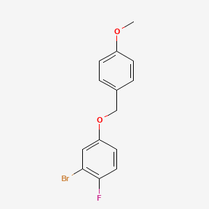 2-Bromo-1-fluoro-4-((4-methoxybenzyl)oxy)benzene