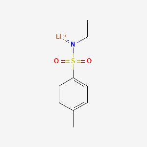 molecular formula C9H12LiNO2S B13762282 Benzenesulfonamide, N-ethyl-4-methyl-, lithium salt CAS No. 68299-01-4