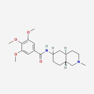molecular formula C20H30N2O4 B13762304 trans-2-Methyl-6-(3,4,5-trimethoxy-benzamido)decahydroisoquinoline CAS No. 57483-92-8