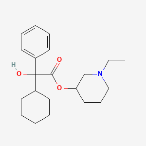 molecular formula C21H31NO3 B13762332 (1-ethylpiperidin-3-yl) 2-cyclohexyl-2-hydroxy-2-phenylacetate CAS No. 63917-13-5