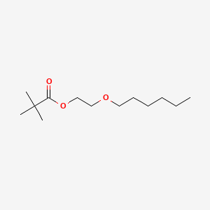 molecular formula C13H26O3 B13762336 2-(Hexyloxy)ethyl pivalate CAS No. 68757-58-4