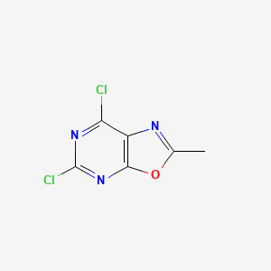 molecular formula C6H3Cl2N3O B13762352 5,7-Dichloro-2-methyl-[1,3]oxazolo[5,4-d]pyrimidine 