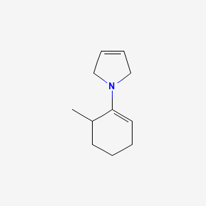 molecular formula C11H17N B13762359 1-(6-Methylcyclohex-1-en-1-yl)-2,5-dihydro-1H-pyrrole 