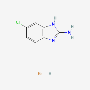 molecular formula C7H7BrClN3 B1376236 6-Chloro-1H-benzo[d]imidazol-2-amine hydrobromide CAS No. 1018894-96-6