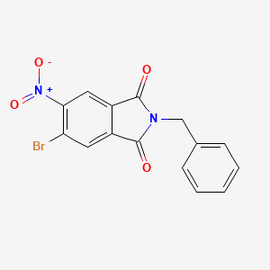 molecular formula C15H9BrN2O4 B1376237 2-Benzyl-5-bromo-6-nitroisoindoline-1,3-dione CAS No. 1239879-90-3