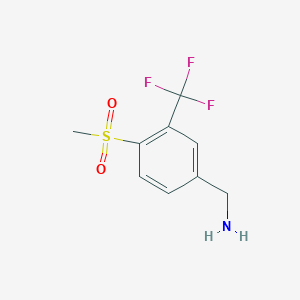 [4-Methanesulfonyl-3-(trifluoromethyl)phenyl]methanamine