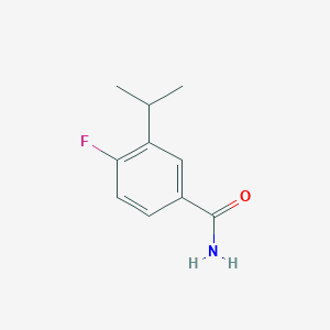 molecular formula C10H12FNO B13762455 4-Fluoro-3-isopropylbenzamide CAS No. 1112179-26-6