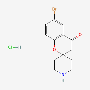 molecular formula C13H15BrClNO2 B1376246 6-Bromospiro[chroman-2,4'-piperidin]-4-one hydrochloride CAS No. 921760-46-5