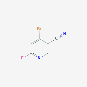 molecular formula C6H2BrFN2 B1376248 4-Bromo-6-fluoronicotinonitrile CAS No. 1805591-30-3