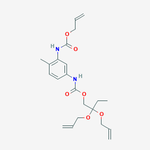 molecular formula C22H30N2O6 B13762487 Carbamic acid, [[[[2,2-bis[(2-propenyloxy)methyl]butoxy]carbonyl]amino]methylphenyl]-, 2-propenyl ester CAS No. 68683-46-5