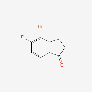 molecular formula C9H6BrFO B1376253 4-bromo-5-fluoro-2,3-dihydro-1H-inden-1-one CAS No. 935681-01-9
