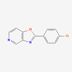 molecular formula C12H7BrN2O B1376255 2-(4-Bromophenyl)oxazolo[4,5-C]pyridine CAS No. 934331-04-1