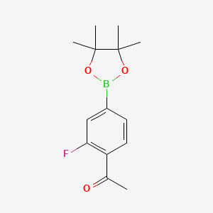 molecular formula C14H18BFO3 B1376263 4-Acetyl-3-fluorophenylboronic acid pinacol ester CAS No. 1351499-39-2