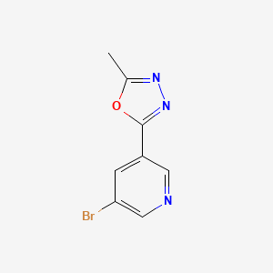 molecular formula C8H6BrN3O B1376264 3-Bromo-5-(5-methyl-1,3,4-oxadiazol-2-yl)pyridine CAS No. 1159979-16-4