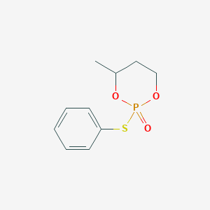 molecular formula C10H13O3PS B13762663 4-Methyl-2-(phenylsulfanyl)-1,3,2lambda~5~-dioxaphosphinan-2-one CAS No. 53857-47-9