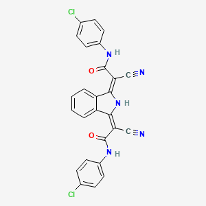 molecular formula C26H15Cl2N5O2 B13762683 Acetamide,2,2'-(1H-isoindole-1,3(2H)-diylidene)bis[N-(4-chlorophenyl)-2-cyano- 