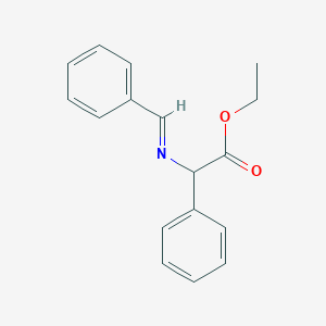 molecular formula C17H17NO2 B137627 Ethyl 2-(benzylideneamino)-2-phenylacetate CAS No. 77290-52-9