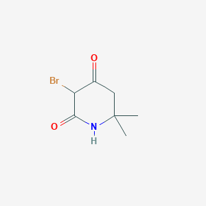 molecular formula C7H10BrNO2 B1376272 3-bromo-6,6-dimethylpiperidine-2,4-dione CAS No. 1000801-14-8