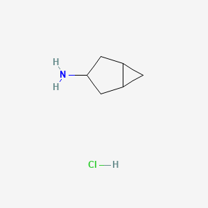 molecular formula C6H12ClN B1376275 Bicyclo[3.1.0]hexan-3-amine hydrochloride CAS No. 89676-80-2