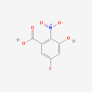 molecular formula C7H4FNO5 B1376279 5-Fluoro-3-hydroxy-2-nitrobenzoic acid CAS No. 1007113-05-4