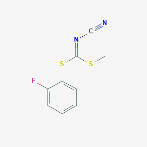 molecular formula C9H7FN2S2 B137629 (2-Fluorophenyl) methyl cyanocarbonimidodithioate CAS No. 152382-00-8