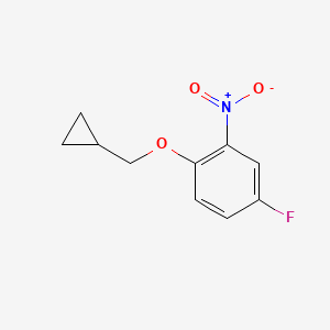 molecular formula C10H10FNO3 B1376291 1-(Cyclopropylmethoxy)-4-fluoro-2-nitrobenzene CAS No. 1092496-28-0