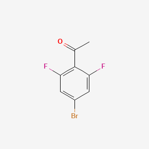 molecular formula C8H5BrF2O B1376296 1-(4-Bromo-2,6-difluorophenyl)ethanone CAS No. 746630-34-2