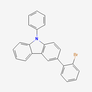 molecular formula C24H16BrN B1376297 3-(2-bromophenyl)-9-phenyl-9H-carbazole CAS No. 1190100-35-6