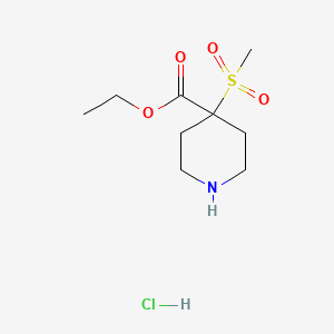 Ethyl 4-methanesulfonylpiperidine-4-carboxylate hydrochloride