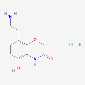 8-(2-Aminoethyl)-5-hydroxy-2H-benzo[b][1,4]oxazin-3(4H)-one hydrochloride