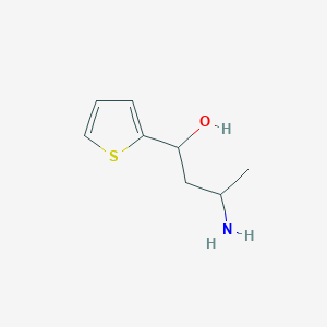 molecular formula C8H13NOS B1376303 3-Amino-1-(thiophen-2-yl)butan-1-ol CAS No. 1423027-78-4