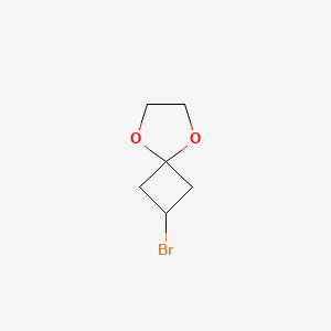 molecular formula C6H9BrO2 B1376304 2-Bromo-5,8-dioxaspiro[3.4]octane CAS No. 1257996-82-9