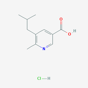 molecular formula C11H16ClNO2 B1376308 5-异丁基-6-甲基烟酸盐酸盐 CAS No. 1011476-26-8