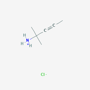 molecular formula C6H12ClN B13763083 1,1-Dimethyl-but-2-ynyl-ammonium; chloride 
