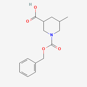 molecular formula C15H19NO4 B1376310 1-((Benzyloxy)carbonyl)-5-methylpiperidine-3-carboxylic acid CAS No. 1823633-01-7