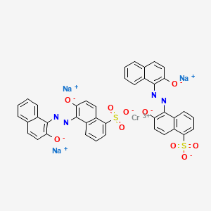 molecular formula C40H22CrN4O10S2.3Na<br>C40H22CrN4Na3O10S2 B13763113 Einecs 263-320-1 CAS No. 61916-42-5
