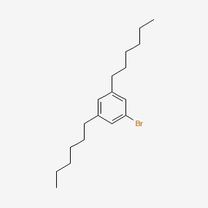 molecular formula C18H29B B1376316 1-Bromo-3,5-dihexylbenzene CAS No. 1238156-36-9