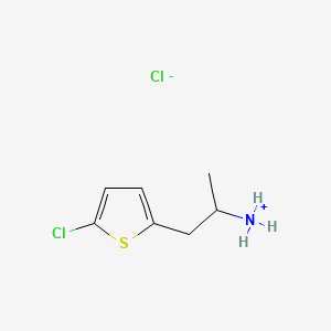 molecular formula C7H11Cl2NS B13763194 Ethylamine, 1-(5-chloro-2-thenyl)-, hydrochloride CAS No. 67482-58-0