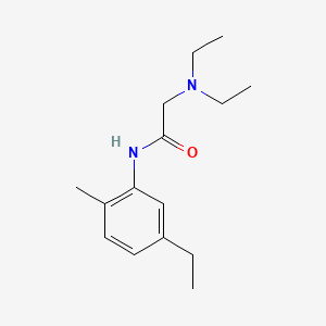 molecular formula C15H24N2O B13763219 Acetamide, 2-(diethylamino)-N-(5-ethyl-2-methylphenyl)- CAS No. 672-10-6