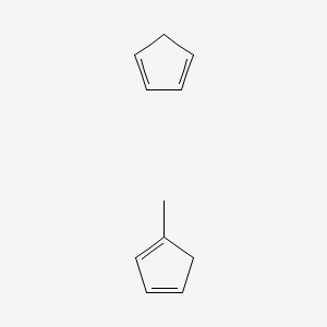 molecular formula C11H14 B13763220 Cyclopenta-1,3-diene;1-methylcyclopenta-1,3-diene CAS No. 90895-56-0