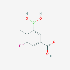molecular formula C8H8BFO4 B1376324 3-Borono-5-fluoro-4-methylbenzoic acid CAS No. 917223-87-1