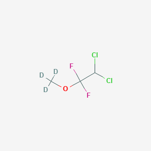 molecular formula C3H4Cl2F2O B13763254 Ethane,2,2-dichloro-1,1-difluoro-1-(methoxy-d3)-(9ci) 