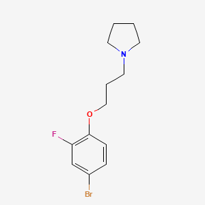 molecular formula C13H17BrFNO B1376329 1-(3-(4-溴-2-氟苯氧基)丙基)吡咯烷 CAS No. 944279-28-1